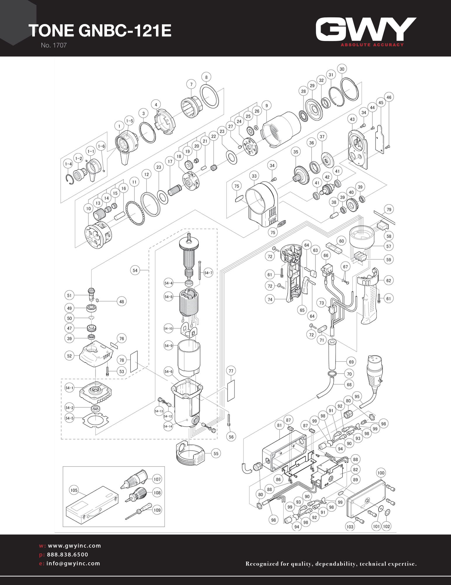 GNBC-121E Parts Diagram No 1707