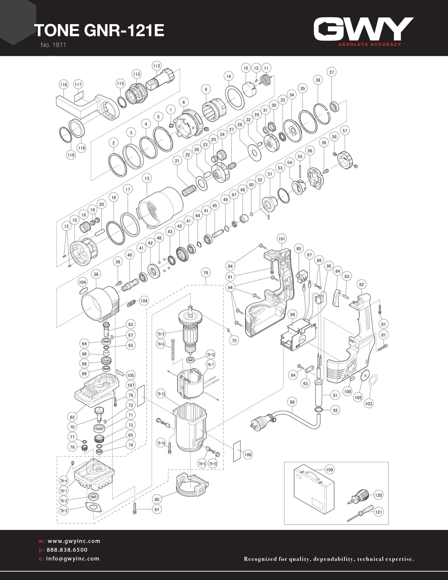 GNR 121E Parts Diagram