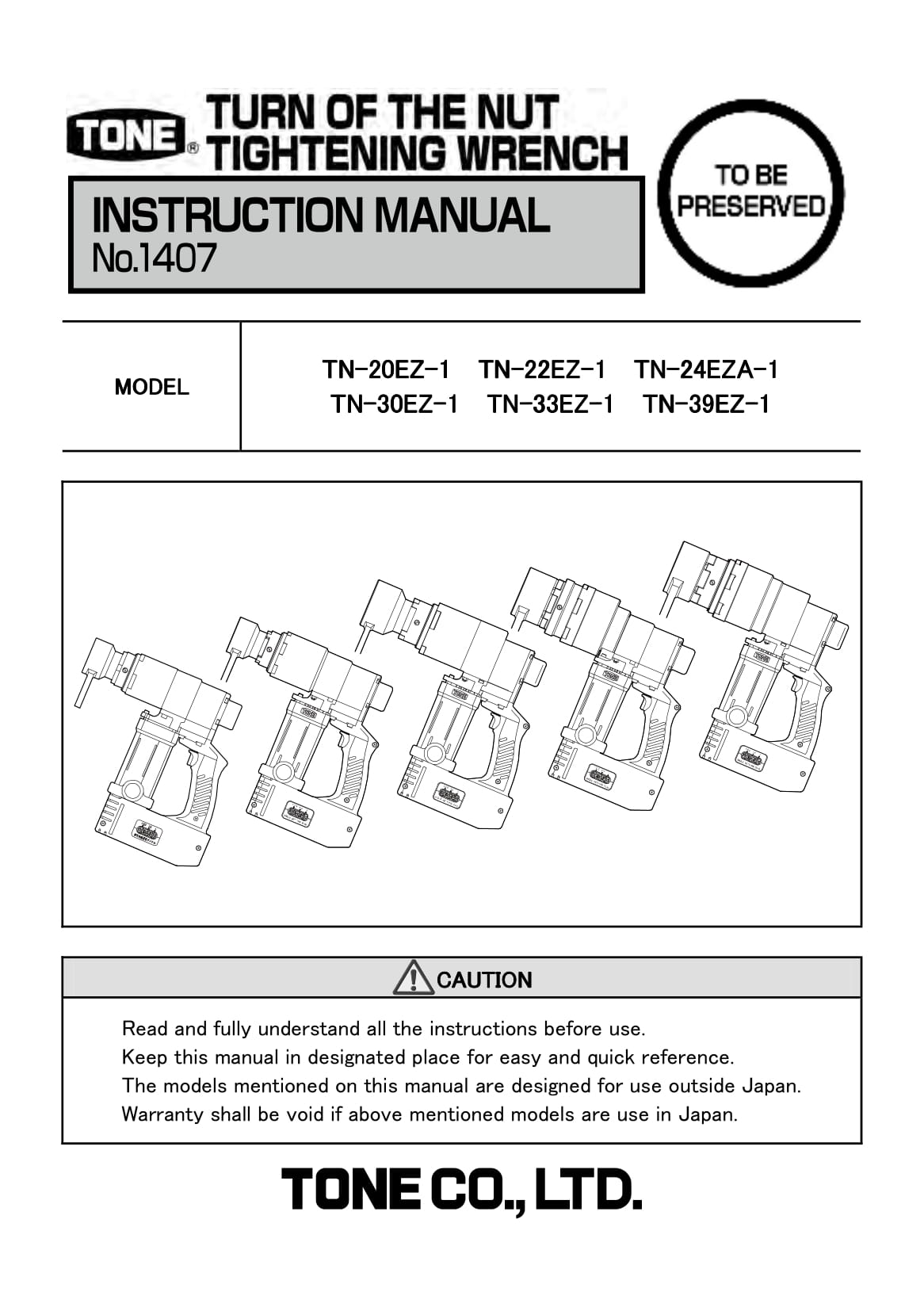 Instruction Manual for TN Series