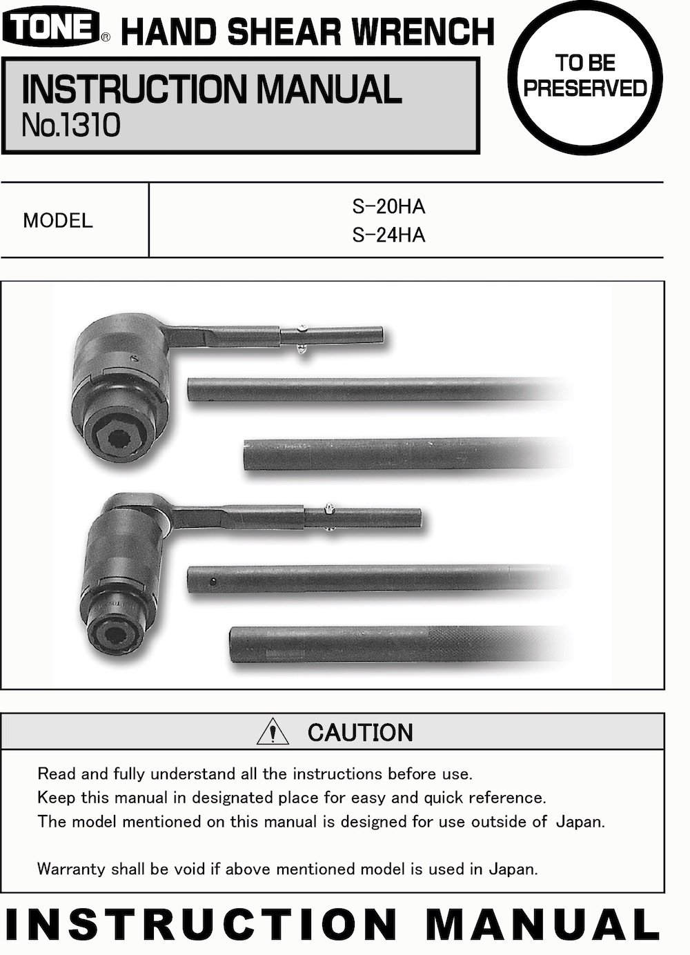 S-20HA & S-24HA Manual
