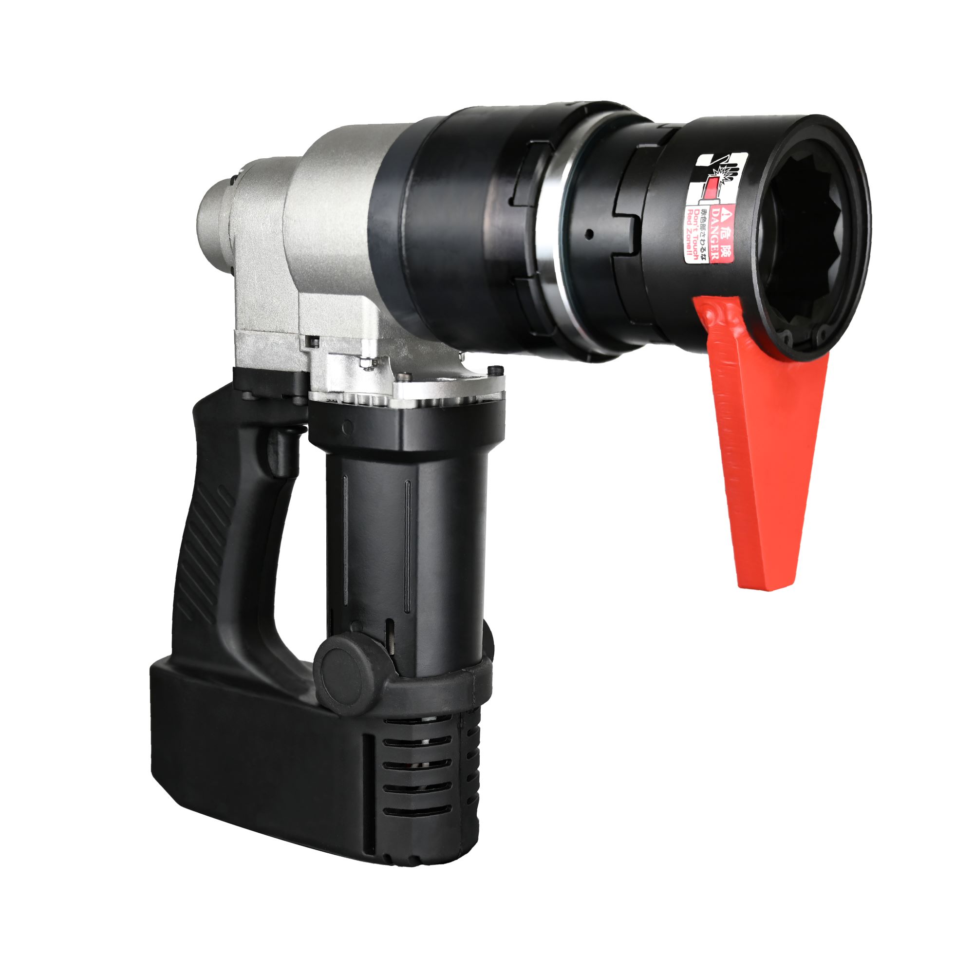 TN-33EZ Turn-of-Nut Wrench 360 The TONE TN-33EZ Turn-of-Nut Wrench is a handheld tool with a black handle and a red lever.