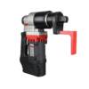 GNR 121 360-04 Handheld electric drill with red handle and black motor housing on white background.