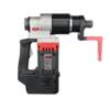 Cordless powder-actuated fastening tool with red and black housing and black grip handle.