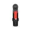 GNR 51 360-03 Black and red bicycle light with circular lens and textured grip handle.