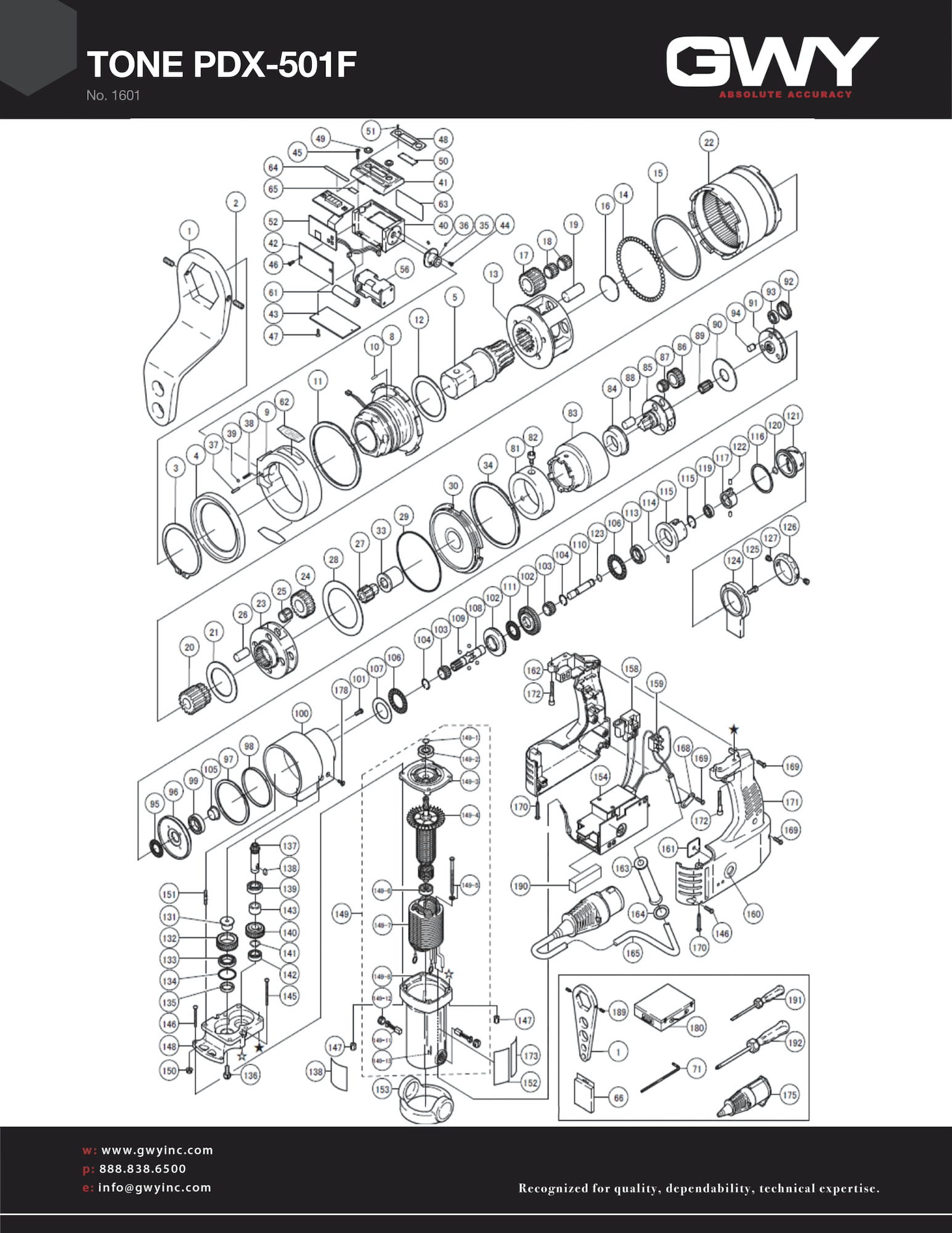 PDX-501F Parts Diagram