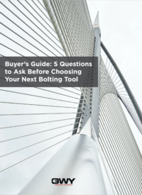 An ebook titled "5 Questions to Ask Before Choosing Your Next Bolting Tool"