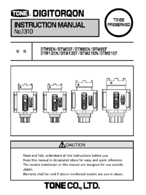 TONE DIGITORQON Instruction Manual