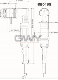 Dimensioned Drawing of a GNBC-120E