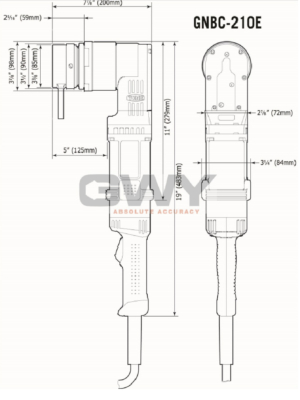Dimensioned Drawing of a GNBC-210E