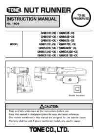 TONE Nut Runner Instruction Manual