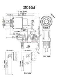 Dimensioned Drawing of a STC - 50AE