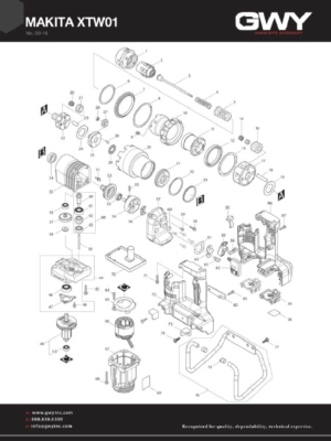 Blueprint of MAKITA XTW01