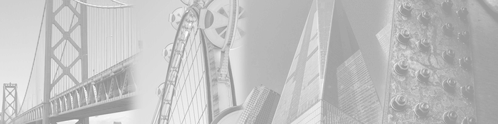 A banner with industrial steel beams in grayscale 
